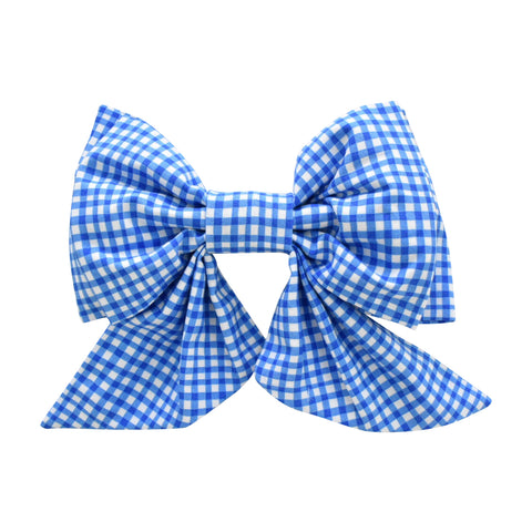 Preppy Bow in Blue Gingham