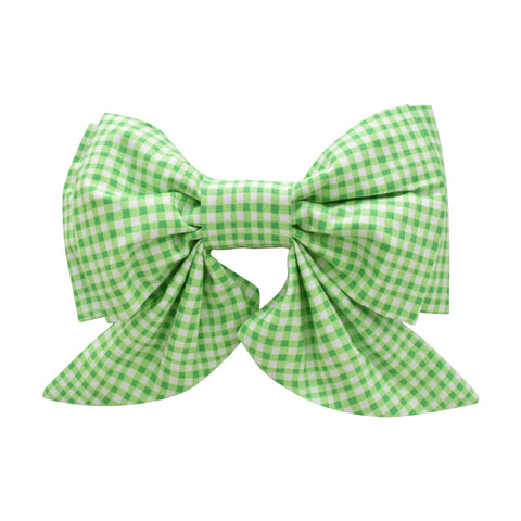 Preppy Bow in Lime Gingham