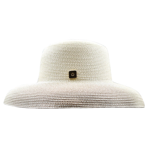 Hepburn Hat with Grande Brim in Beige