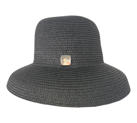 Hepburn Hat Petite Brim In Black