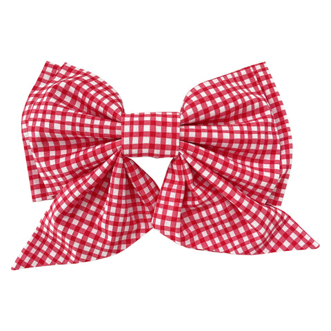 Preppy Bow in Red Gingham