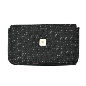 The Luxe Cocktail Clutch in Black Boucle